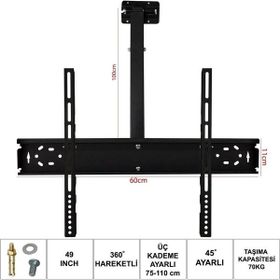 Ufix 6011 124 cm LCD LEd TV Tavan Askı Aparatı