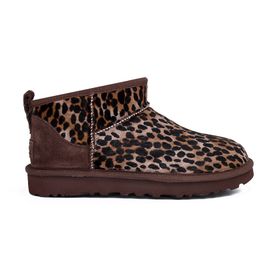 UGG Classic Ultra Mini Caspian 1158328-BCDR Leopar Desenli Kahverengi Kadın Bot