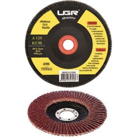 UGR 180 mm 120 Kum Metal Ahşap Flap Disk Alüminyum Oksit Zımpara