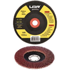 UGR 180 mm 120 Kum Metal Ahşap Flap Disk Alüminyum Oksit Zımpara