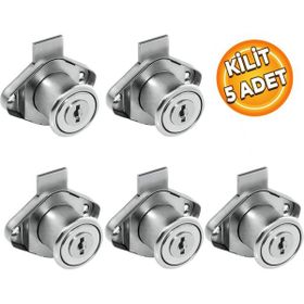 UGR 22 mm Oval Silindir Nikel Krom Çekmece Kilidi
