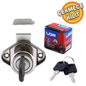 UGR 22 mm Oval Silindir Nikel Krom Çekmece Kilidi