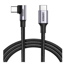 Ugreen 1 m Type-c To Type-c 100w 5a Örgülü 90 Derece Şarj Kablosu
