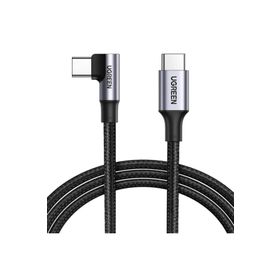 Ugreen 1 m Type-c To Type-c 100w 5a Örgülü 90 Derece Şarj Kablosu
