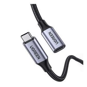 Ugreen 1 mt Gen2 100 W Thunderbolt 3 Type-C To Type-C Örgülü Uzatma Kablosu