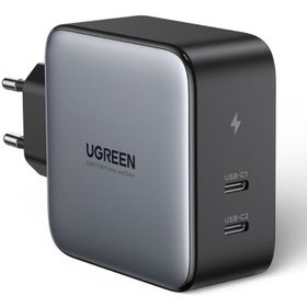 Ugreen 100W Type-C QC 4.0 PD 3.0 Gri GanX 2 Portlu Hızlı Şarj Cihazı