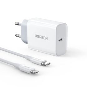 Ugreen 20 W PD Şarj Cihazı ve 1 m PD to Lightning iPhone Data Şarj Kablosu