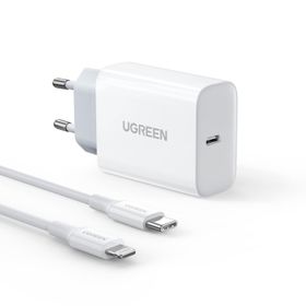 Ugreen 20 W PD Şarj Cihazı ve 1 m PD to Lightning iPhone Data Şarj Kablosu