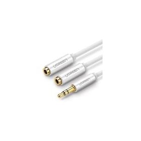 Ugreen 3.5 mm 2'li Beyaz Aux Kulaklık Çoklayıcı