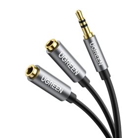 Ugreen 3.5 mm 2’li Siyah Aux Kulaklık Çoklayıcı