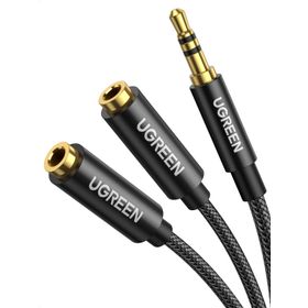 Ugreen 3.5 mm 2’li Siyah Aux Kulaklık Çoklayıcı