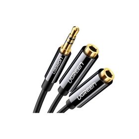 Ugreen 3.5 mm 2’li Siyah Aux Kulaklık Çoklayıcı