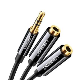Ugreen 3.5 mm Beyaz Aux Stereo Kulaklık Çoklayıcı Kablo