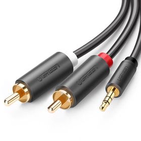 Ugreen 3.5 mm Jack Girişli Aux to 2 RCA Ses Aktarma Kablosu