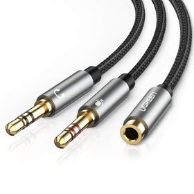 Ugreen 3.5 mm Siyah Kulaklık Ve Mikrofon Birleştirici Y Kablo