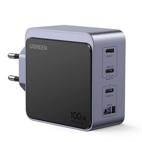 Ugreen 35043 Nexode Air 100W Gan Type-C QC PD 3xUSB-C 1xUSB-A Gri Hızlı Şarj Cihazı
