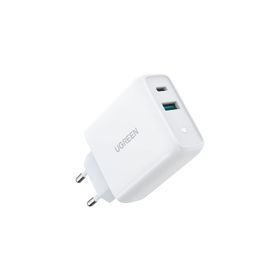 Ugreen 38W Çift Portlu USB-A ve Type-C PD QC Beyaz Hızlı Şarj Cihazı