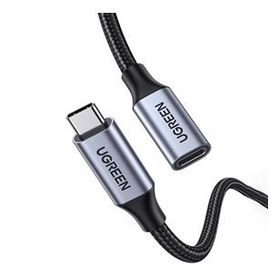 Ugreen 500 cm Gen2 100 W Thunderbolt 3 Type-C To Type-C Örgülü Uzatma Kablosu