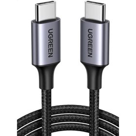 Ugreen 50150 1 mt Siyah USB-C 60W 3A QC PD Örgülü Hızlı Şarj Kablosu