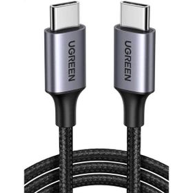 Ugreen 50150 1 mt Siyah USB-C 60W 3A QC PD Örgülü Hızlı Şarj Kablosu