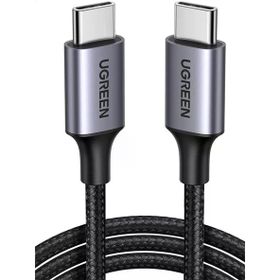 Ugreen 50150 1 mt Siyah USB-C 60W 3A QC PD Örgülü Hızlı Şarj Kablosu