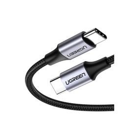 Ugreen 50152 60W 3A QC PD Örgülü 2 mt Siyah USB-C Hızlı Şarj Kablosu