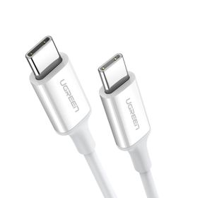 Ugreen 60518 1 mt Beyaz 60W 3A QC PD Hızlı USB-C Şarj Kablosu