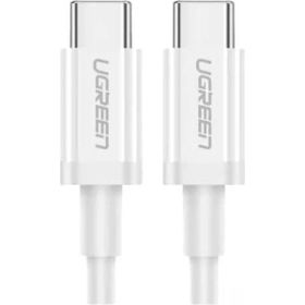 Ugreen 60518 1 mt Beyaz 60W 3A QC PD Hızlı USB-C Şarj Kablosu