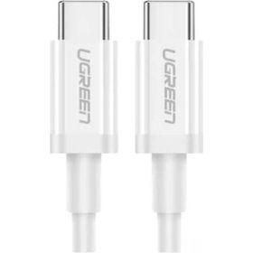 Ugreen 60518 1 mt Beyaz 60W 3A QC PD Hızlı USB-C Şarj Kablosu
