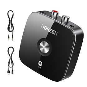 Ugreen A2DP Bluetooth 5.0 Adaptör 3.5 mm ve RCA Fono Bluetooth V5.0 Aux Alıcısı Kablosuz HiFi Stereo