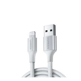 Ugreen Beyaz 2 m Lightning İphone Örgülü Data Ve Şarj Kablosu