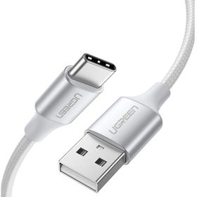 Ugreen Beyaz 2 m Örgülü USB Type-C Şarj ve Data Kablosu