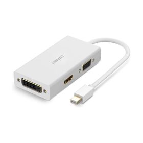 Ugreen Beyaz Mini DP to HDMI DVI VGA Görüntü Dönüştürücü Adaptör