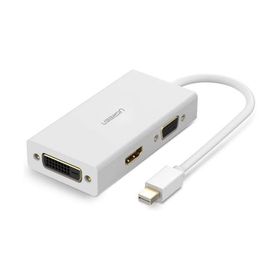 Ugreen Beyaz Mini DP to HDMI DVI VGA Görüntü Dönüştürücü Adaptör