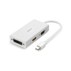 Ugreen Beyaz Mini DP to HDMI DVI VGA Görüntü Dönüştürücü Adaptör