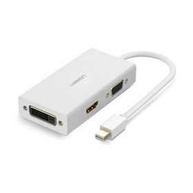 Ugreen Beyaz Mini DP to HDMI DVI VGA Görüntü Dönüştürücü Adaptör