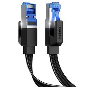 Ugreen CAT8 RJ45 40 gbps 2000 mhz 2 m Düz Örgülü Ethernet Kablosu