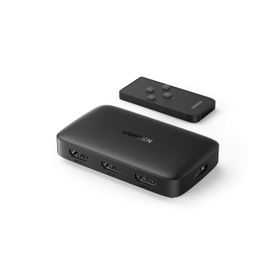 Ugreen HDMI Anahtarı 4K 3'ü 1 Arada HDMI Ayırıcı UHD Otomatik HDMI Değiştirici Uzaktan Kumanda TV Çubuğu