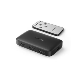 Ugreen HDMI Anahtarı 4K 3'ü 1 Arada HDMI Ayırıcı UHD Otomatik HDMI Değiştirici Uzaktan Kumanda TV Çubuğu