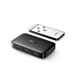 Ugreen HDMI Anahtarı 4K 3'ü 1 Arada HDMI Ayırıcı UHD Otomatik HDMI Değiştirici Uzaktan Kumanda TV Çubuğu