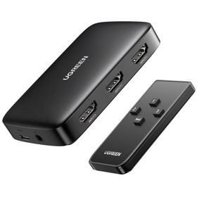 Ugreen HDMI Anahtarı 4K 3'ü 1 Arada HDMI Ayırıcı UHD Otomatik HDMI Değiştirici Uzaktan Kumanda TV Çubuğu
