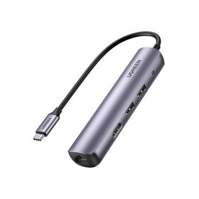 Ugreen LAN USB C Hub HDMI Ethernet USB C Dock Mit 4K HDMI RJ45 100 W PD 2 USB 3.0 uyumlu iPad Pro Air Surface Pro Surface Go MacBook Pro USB C Adaptörü