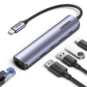 Ugreen LAN USB C Hub HDMI Ethernet USB C Dock Mit 4K HDMI RJ45 100 W PD 2 USB 3.0 uyumlu iPad Pro Air Surface Pro Surface Go MacBook Pro USB C Adaptörü