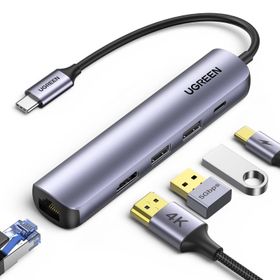Ugreen LAN USB C Hub HDMI Ethernet USB C Dock Mit 4K HDMI RJ45 100 W PD 2 USB 3.0 uyumlu iPad Pro Air Surface Pro Surface Go MacBook Pro USB C Adaptörü