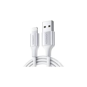 Ugreen Mfi Lisanslı 2 m Beyaz USB-A & Lightning Şarj ve Data Kablosu