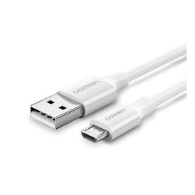 Ugreen Micro-USB - USB-A 2 m Beyaz Data ve Şarj Kablosu