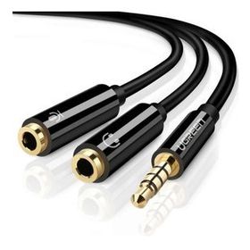 Ugreen Mikrofon Ve Kulaklık Ayırıcı 3.5 mm Siyah Y Kablo