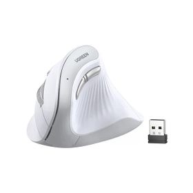 Ugreen MU008 45759 Dikey Ergonomik Beyaz Şarjlı Sessiz Kablosuz Mouse