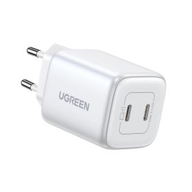Ugreen Nexode 45W USB Type-C QC 4.0 PD Gan x 2 Portlu Beyaz Hızlı Şarj Cihazı