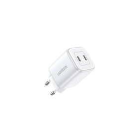 Ugreen Nexode 45W USB Type-C QC 4.0 PD Gan x 2 Portlu Beyaz Hızlı Şarj Cihazı